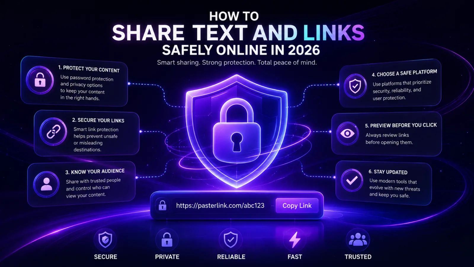 How to Share Text and Links Safely Online in 2026